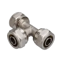 Обжимные латунные фитинги тройник, цанга-цанга-цанга AQUALINK