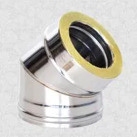 Отвод термо 45* ОТ-Р 304-0.5/304 с хомутом