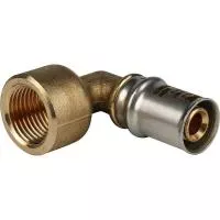 STOUT  SFP-0010-001216 Угольник-переходник с внутренней резьбой для металлопластиковых труб прессовой