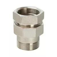 STOUT  SFT-0041-000038 Разъемное соединение американка ВН никелированное, уплотнение под гайкой o-ring кольцо 3/8 *