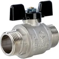 STOUT Кран SVB-0006-000025 шаровой полнопроходной, НР/НР, ручка бабочка 1