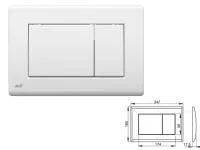 Кнопка управления для систем инсталляций (белая), Alcaplast (M270)