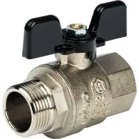 STOUT Кран SVB-0004-000020 шаровой полнопроходной, ВР/НР, ручка бабочка 3/4